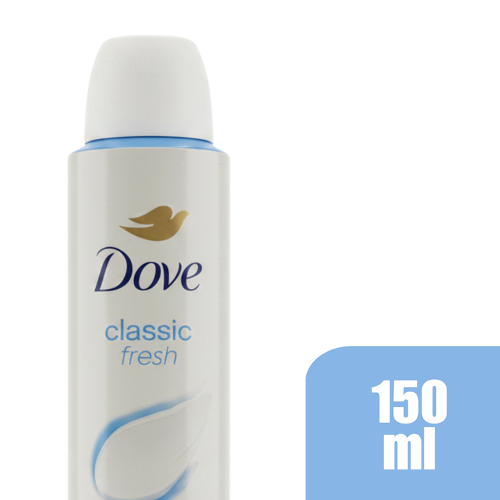 Dove Classic Fresh Antiperspirant Deodorant Aerosol Spray 48H Protection Long Lasting Fragrance 1/4 Moisturizing Cream 0% Alcohol 6-Pack