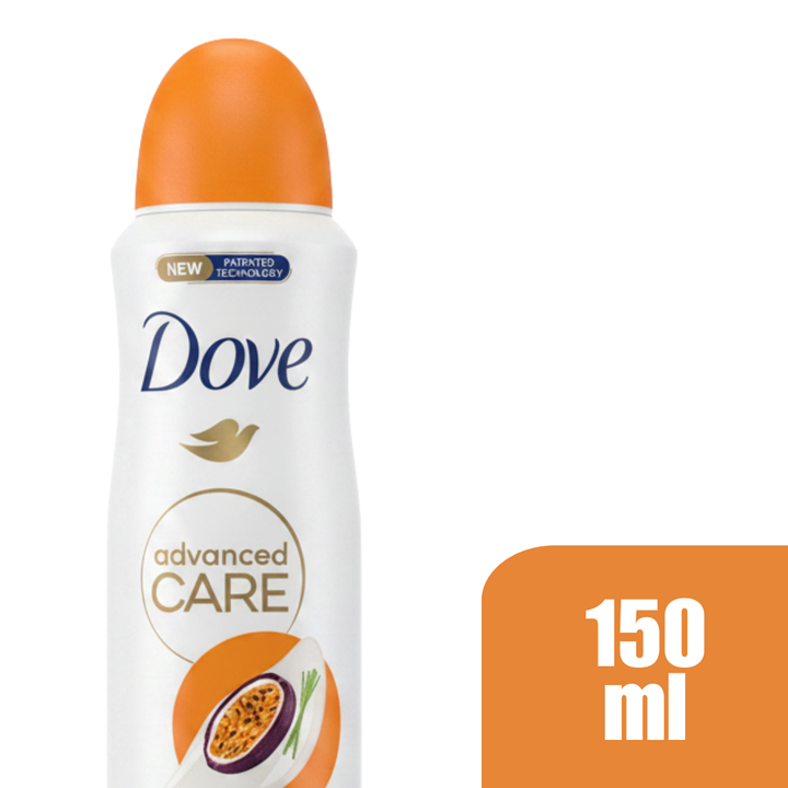 Dove Advanced Care Go Fresh Antiperspirant Deodorant Aerosol Spray Passion Fruit & Lemongrass 72H Protection 0% Alcohol Triple Moisturizing Technology 6-Pack