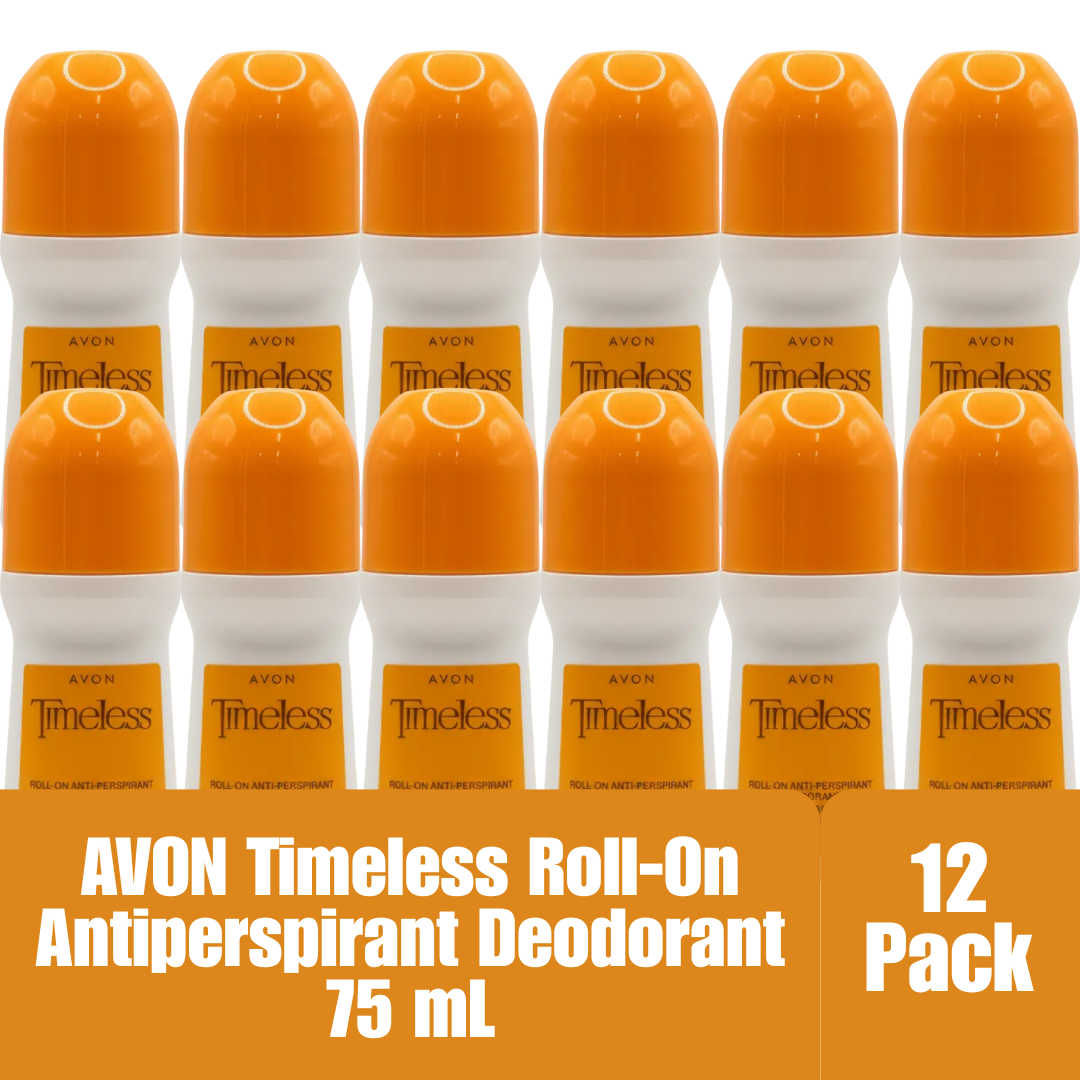 12-Pack Avon Timeless Roll-On Antiperspirant Deodorant 75mL/2.6 fl oz 24H