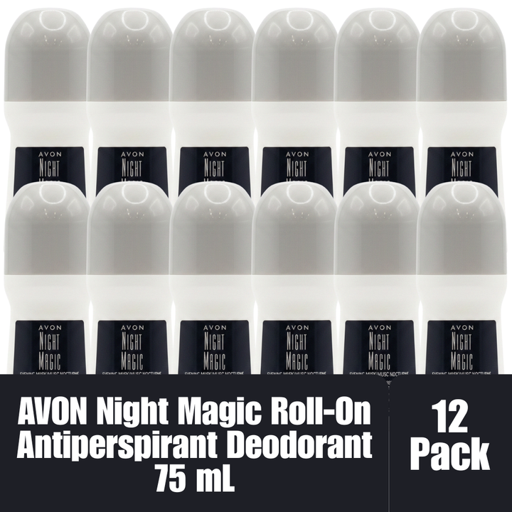 Avon Night Magic Evening Musk Roll-On Antiperspirant Deodorant 75 mL / 2.6 fl oz, 12-Pack