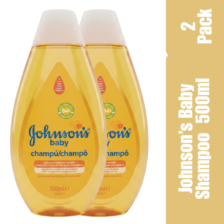Johnson's Baby Shampoo for Sensitive Skin 94% Natural Origin 500mL (16.9 fl oz) 2-Pack