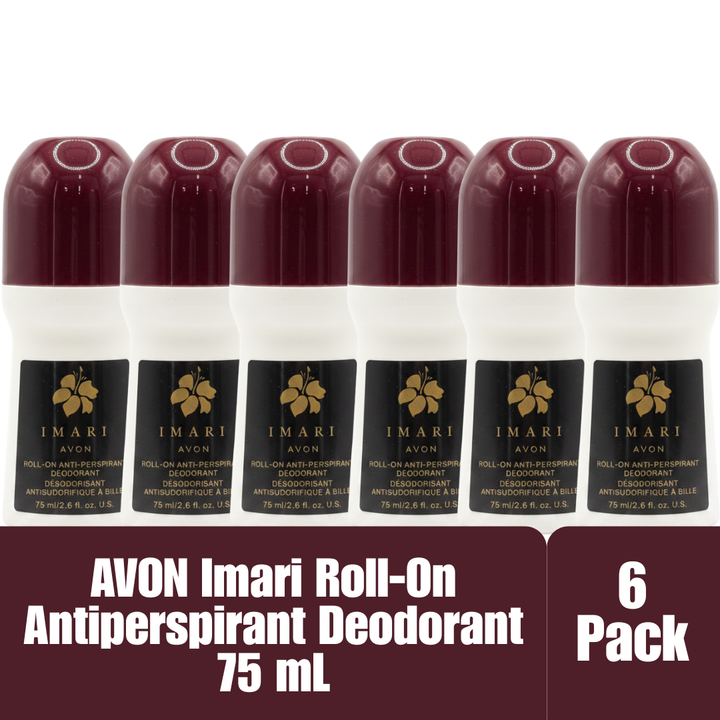 AVON Imari Roll-On Antiperspirant Deodorant 24 Hour Protection 75 mL / 2.6 fl oz - 6 Pack