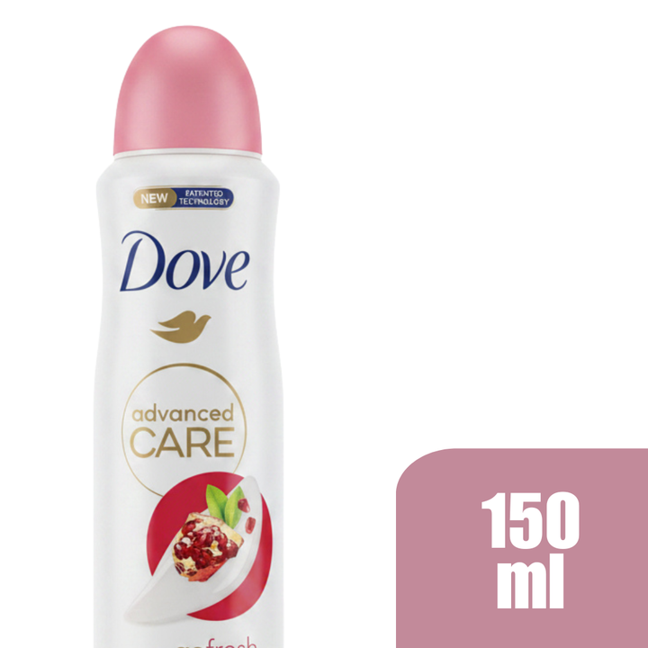 Dove Advanced Care Go Fresh Antiperspirant Deodorant Aerosol Spray Pomegranate & Lemon Verbena 150ml 72H Protection 0% Alcohol Triple Moisturizing Technology 6-Pack
