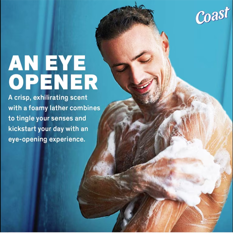 Coast Original Eye Opener Refreshing Deodorant Soap, Classic Scent, 4 oz (113g), 3-Pack