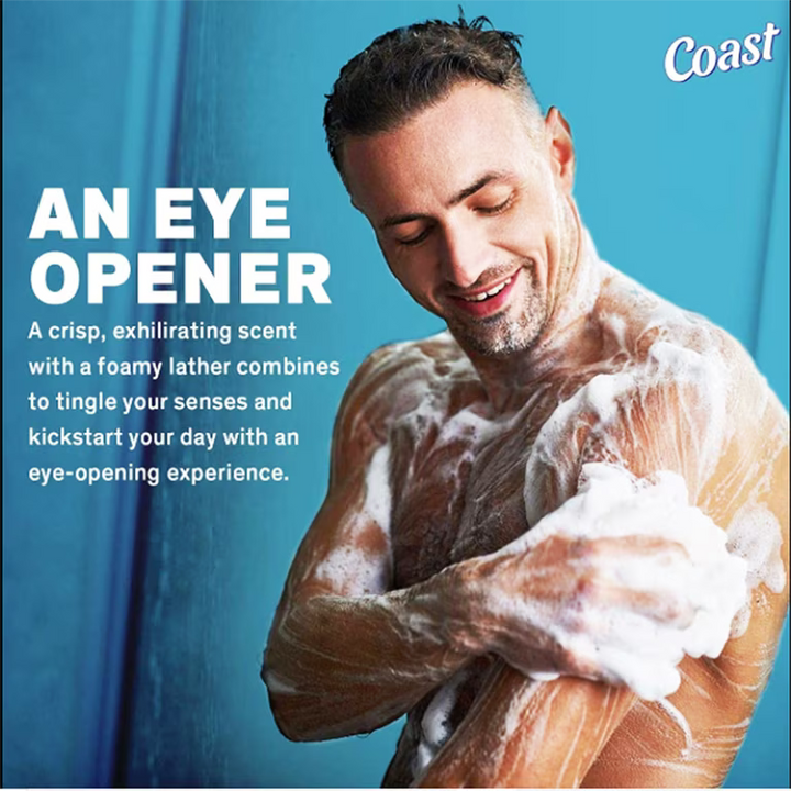 Coast Original Eye Opener Refreshing Deodorant Soap, Classic Scent, 4 oz (113g), 3-Pack