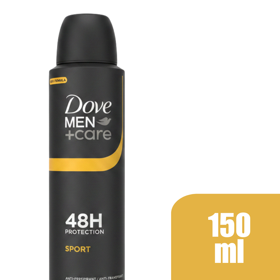 Dove Men+Care Sport Antiperspirant Spray, 48H Protection, Quick-Drying Formula, Skin Care Technology, 150ml (Pack of 6)