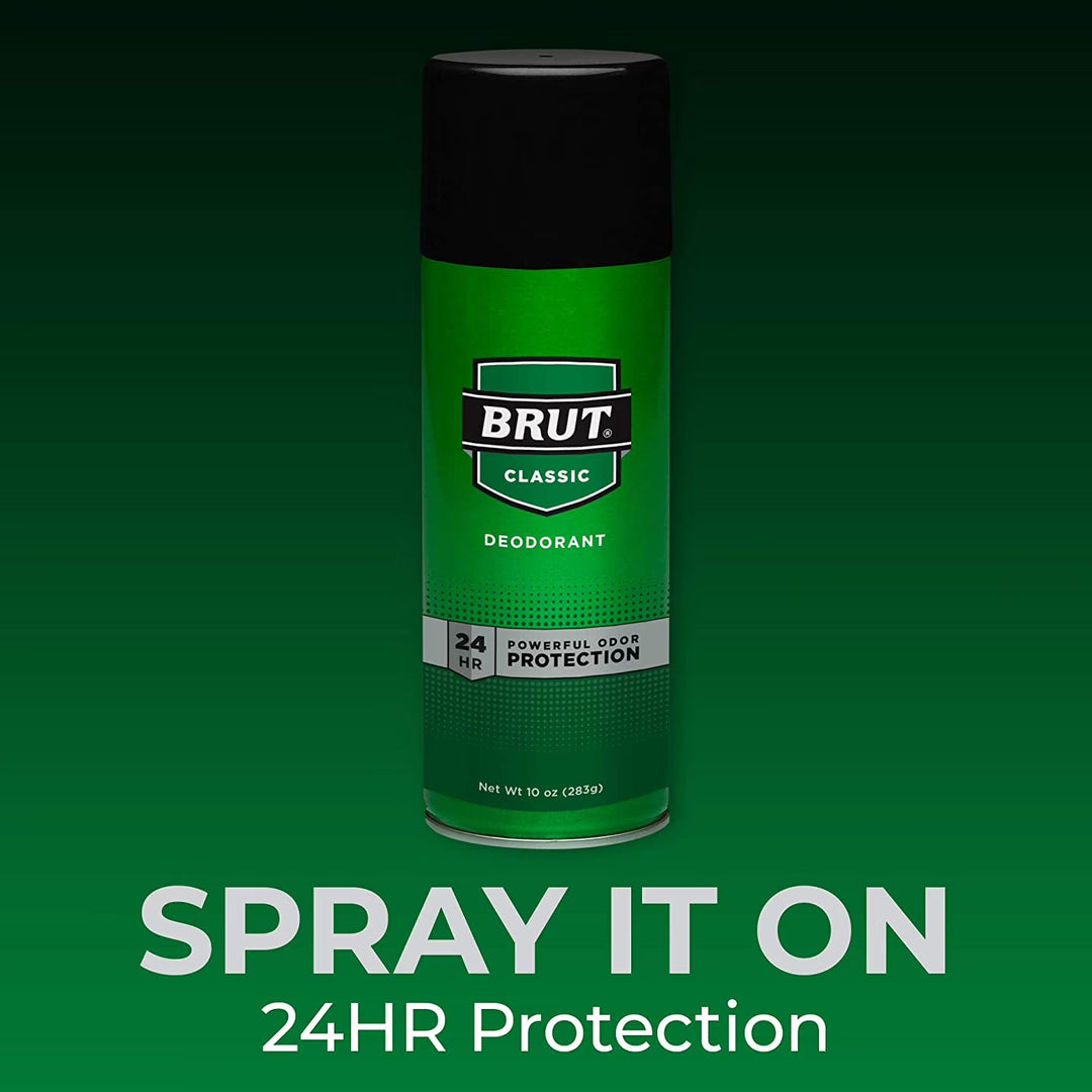 Brut Original Scent Deodorant Spray 10 oz – Aerosol Low VOC (3 Pack)