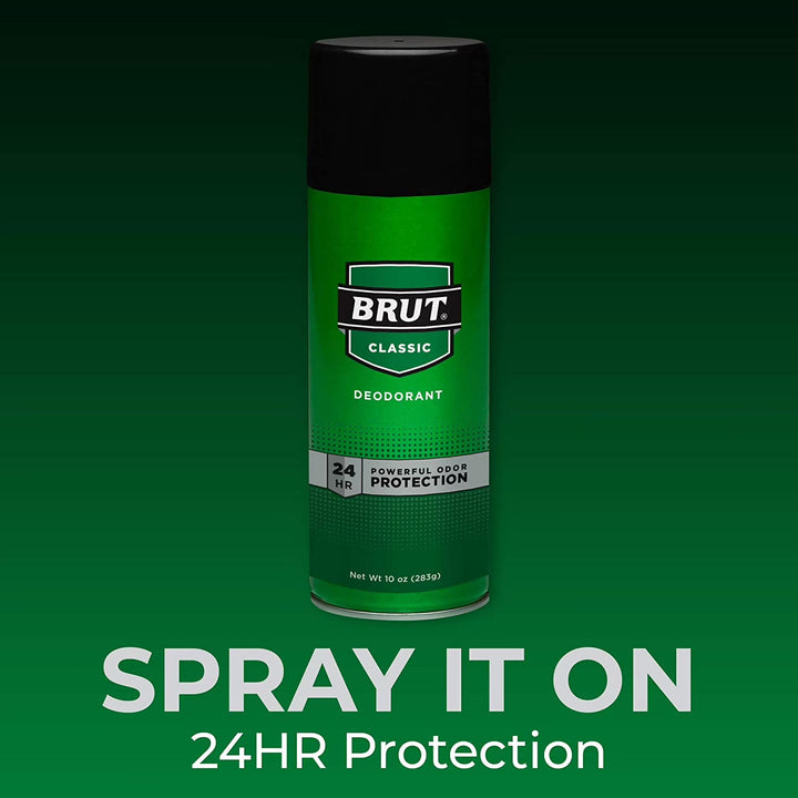 Brut Original Scent Deodorant Spray 10 oz – Aerosol Low VOC (3 Pack)