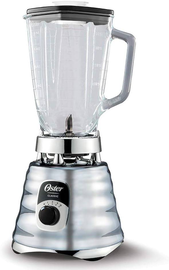 Oster Classic Series 3-Speed Blender | 5-Cup Glass Jar, 6x More Durable Motor, 10x Stronger Blade System