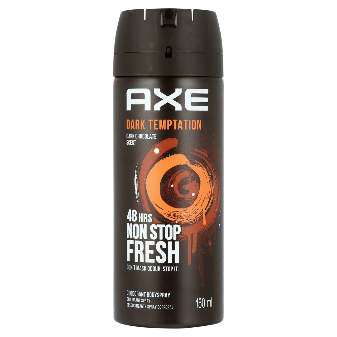 AXE Dark Temptation Body Spray Deodorant 150 mL – 48H Freshness (6 Pack)