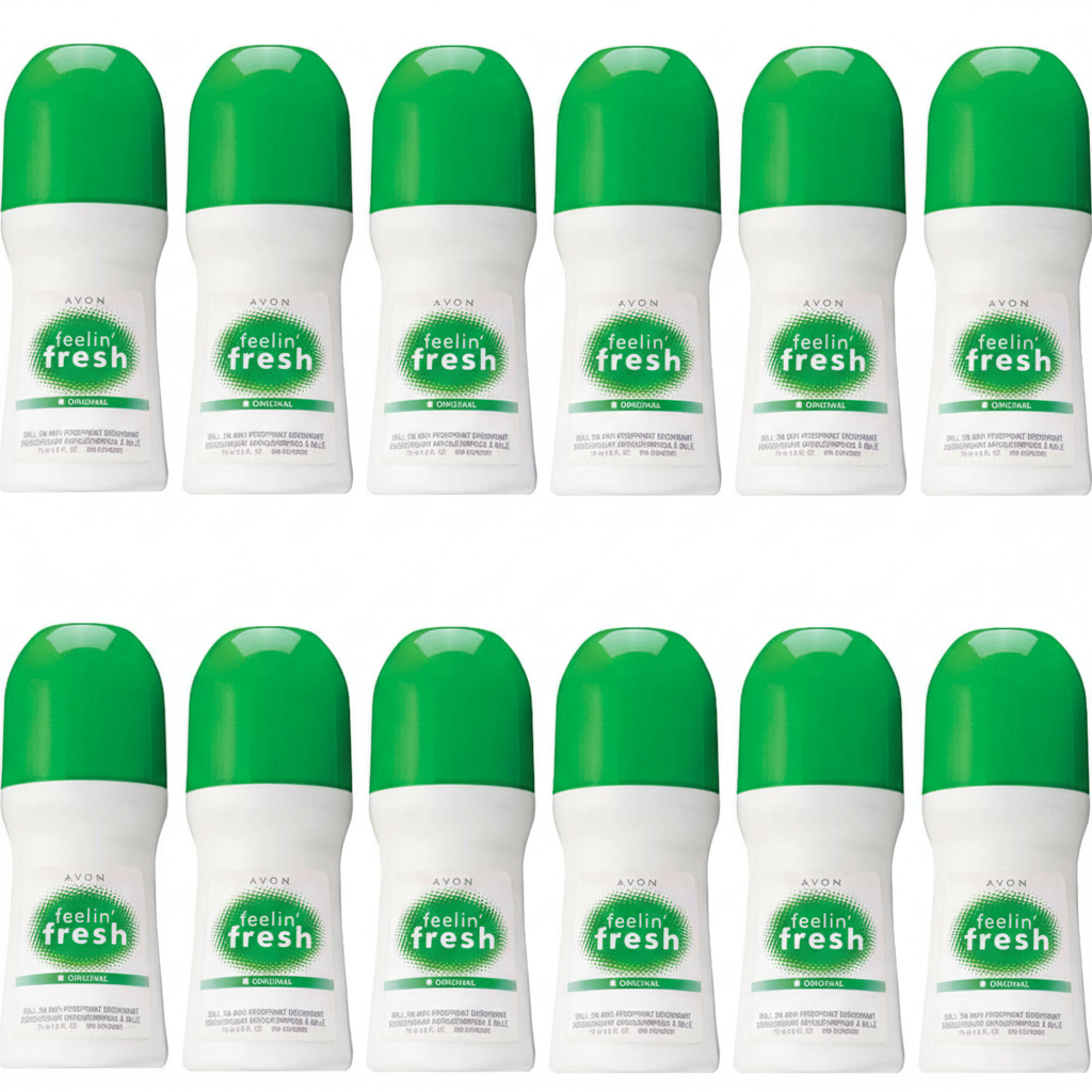Avon Feeling Fresh Roll-On Antiperspirant Deodorant 2.6 oz (75 mL) – 12 Pack