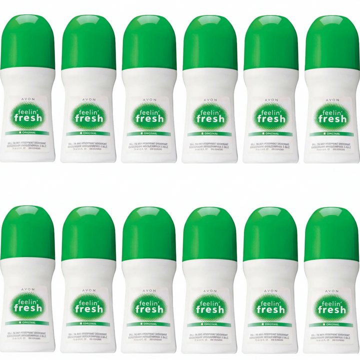 Avon Feeling Fresh Roll-On Antiperspirant Deodorant 2.6 oz (75 mL) – 12 Pack