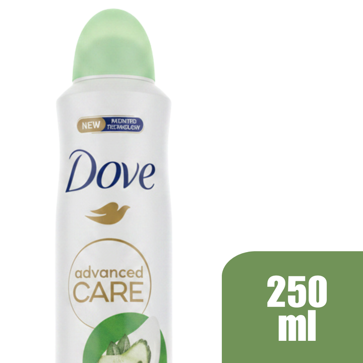 Dove Advanced Care Go Fresh Antiperspirant Spray Cucumber & Green Tea 250 mL 72H Protection 6-Pack