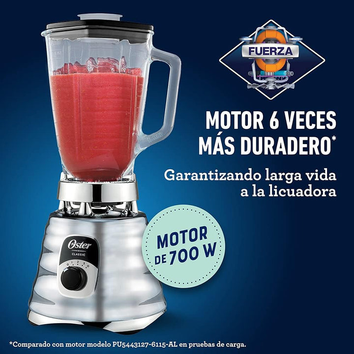 Oster Classic Series 3-Speed Blender | 5-Cup Glass Jar, 6x More Durable Motor, 10x Stronger Blade System