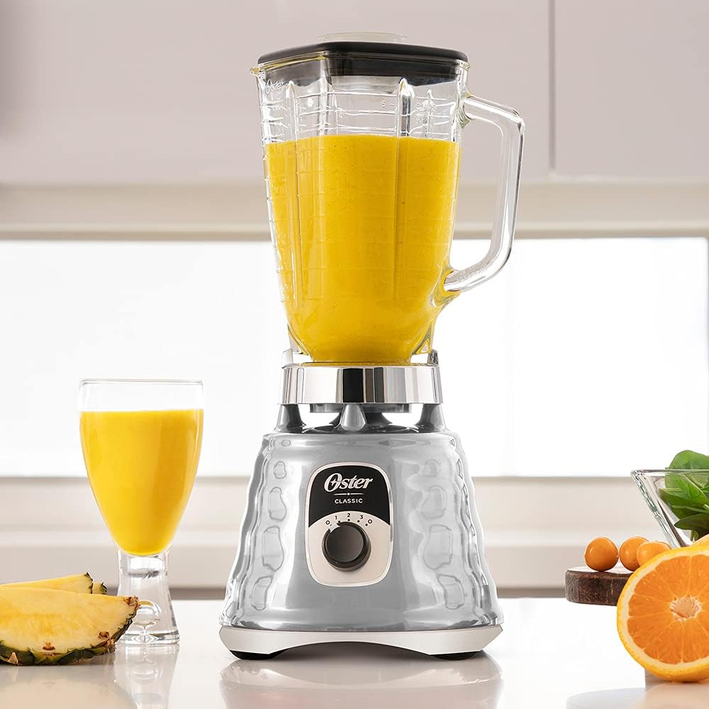 Oster Classic Series 3-Speed Blender | 5-Cup Glass Jar, 6x More Durable Motor, 10x Stronger Blade System