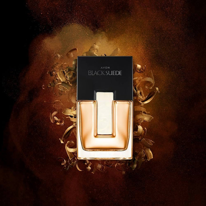 Avon Black Suede Eau de Toilette Spray for Men, 3.4 fl oz (100 ml) | Classic Masculine Fragrance with Woodsy & Leather Notes