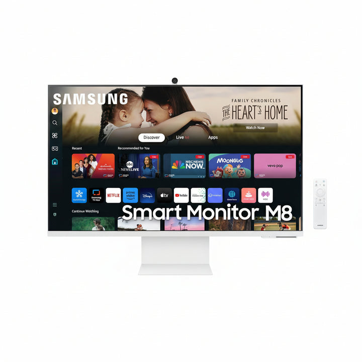 SAMSUNG 32" Smart Monitor M8 (M80D) Series – 4K UHD Streaming Smart Monitor with SlimFit Camera, Built-in Speakers, USB-C, Ergonomic Stand & Smart TV Apps | LS32DM801UNXZA 2024