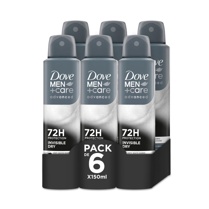 Dove Men+Care Advanced Invisible Dry Antiperspirant Spray 150 mL (6 Pack)