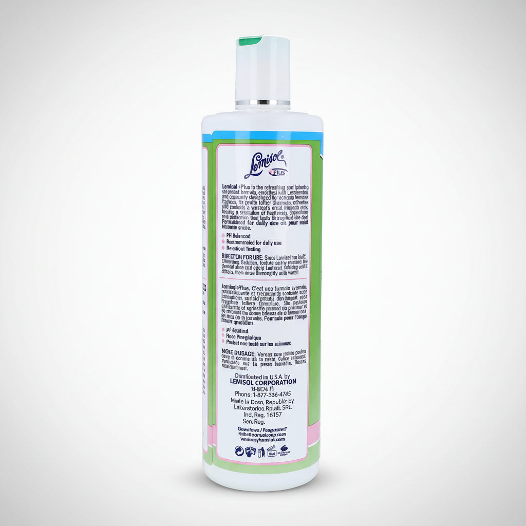 Lemisol Plus Gentle Daily Cleanser Original Refreshing Formula 16 oz – 3 Pack