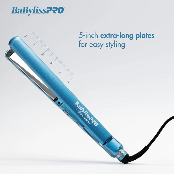 BaBylissPRO Nano Titanium Ultra-Thin Flat Iron Dynamic Duo: 1" & 1½" Plates for Sleek, Polished Hair Styling – Nano Titanium Technology, Ultra-Thin Design, Professional Quality