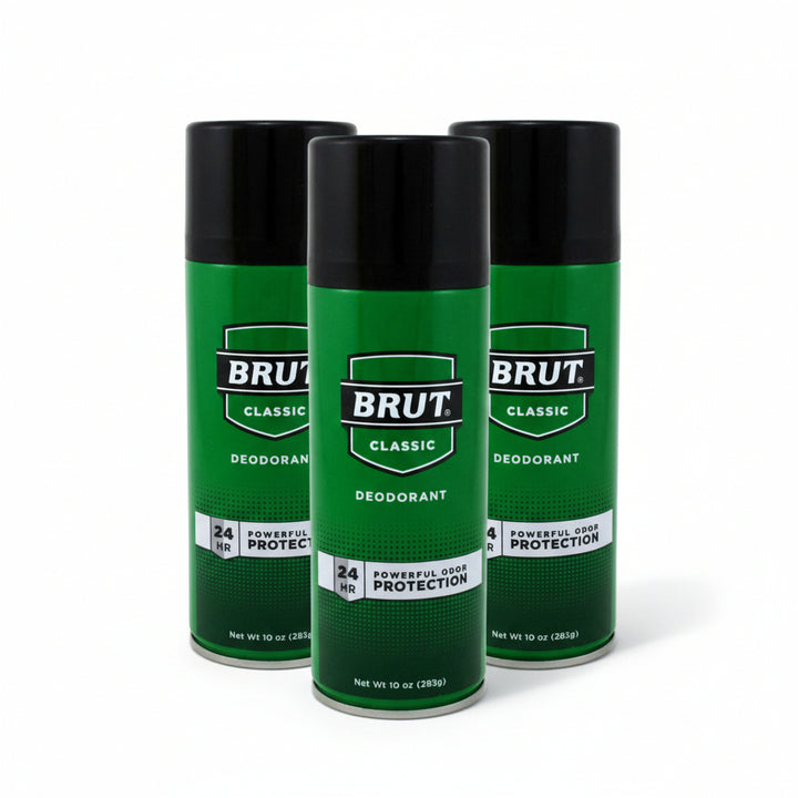 Brut Original Scent Deodorant Spray 10 oz – Aerosol Low VOC (3 Pack)