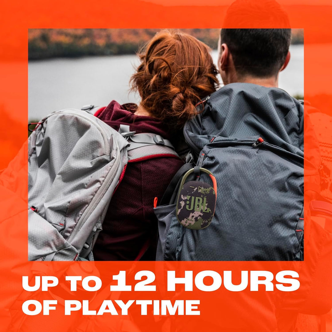 JBL Clip 5 Bluetooth Speaker (Pink) - Model: JBLCLIP5PINKAM | IP67 Waterproof, Built-in Carabiner, 12H Playtime, USB-C, PartyBoost, Made with Recycled Materials