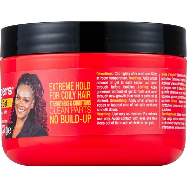 AmPro Shine ’n Jam Magic Fingers Pro Braids Gel 8 oz – Firm Hold & Non-Greasy Shine (2 Pack)