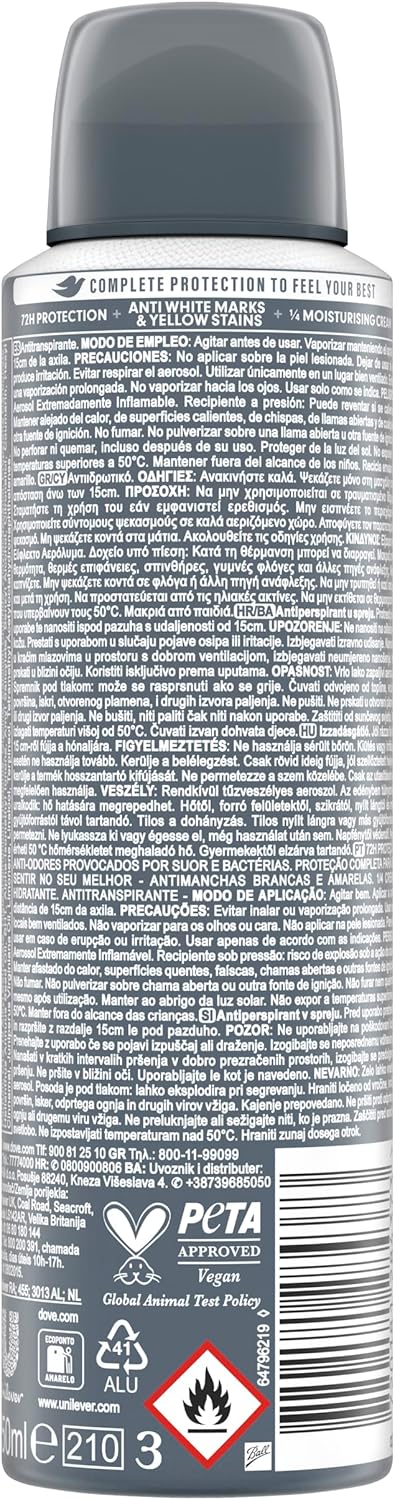 Dove Men+Care Advanced Invisible Dry Antiperspirant Spray 150 mL (6 Pack)