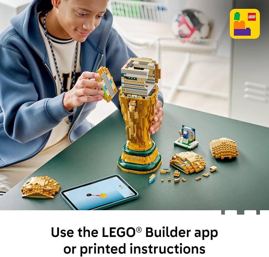 LEGO FIFA World Cup Official Trophy 43020 Building Set – 2,842 PCS Soccer Collectible Display Model