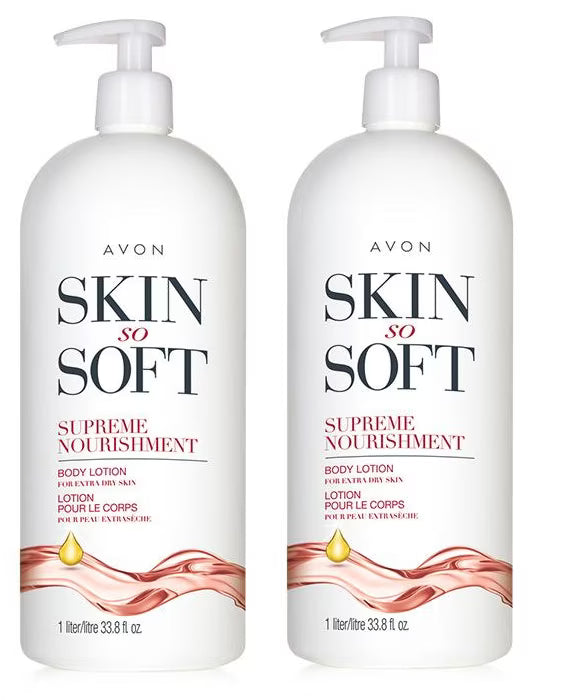 Avon Skin So Soft Supreme Nourishment Body Lotion for Extra Dry Skin 1L / 33.8 fl oz 2-Pack