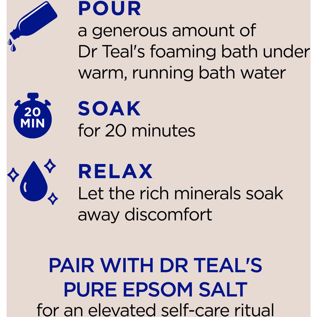 Dr Teal's Foaming Bath with Pure Epsom Salt, Nourish & Protect with Coconut Oil, 1000 mL