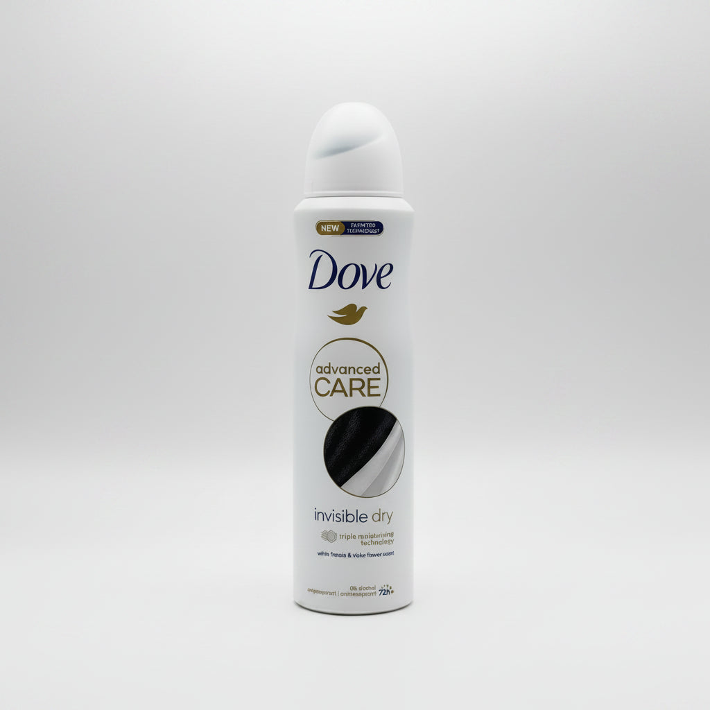 Dove Advanced Care Invisible Dry Antiperspirant Spray 150 mL – White Freesia & Violet (6 Pack)
