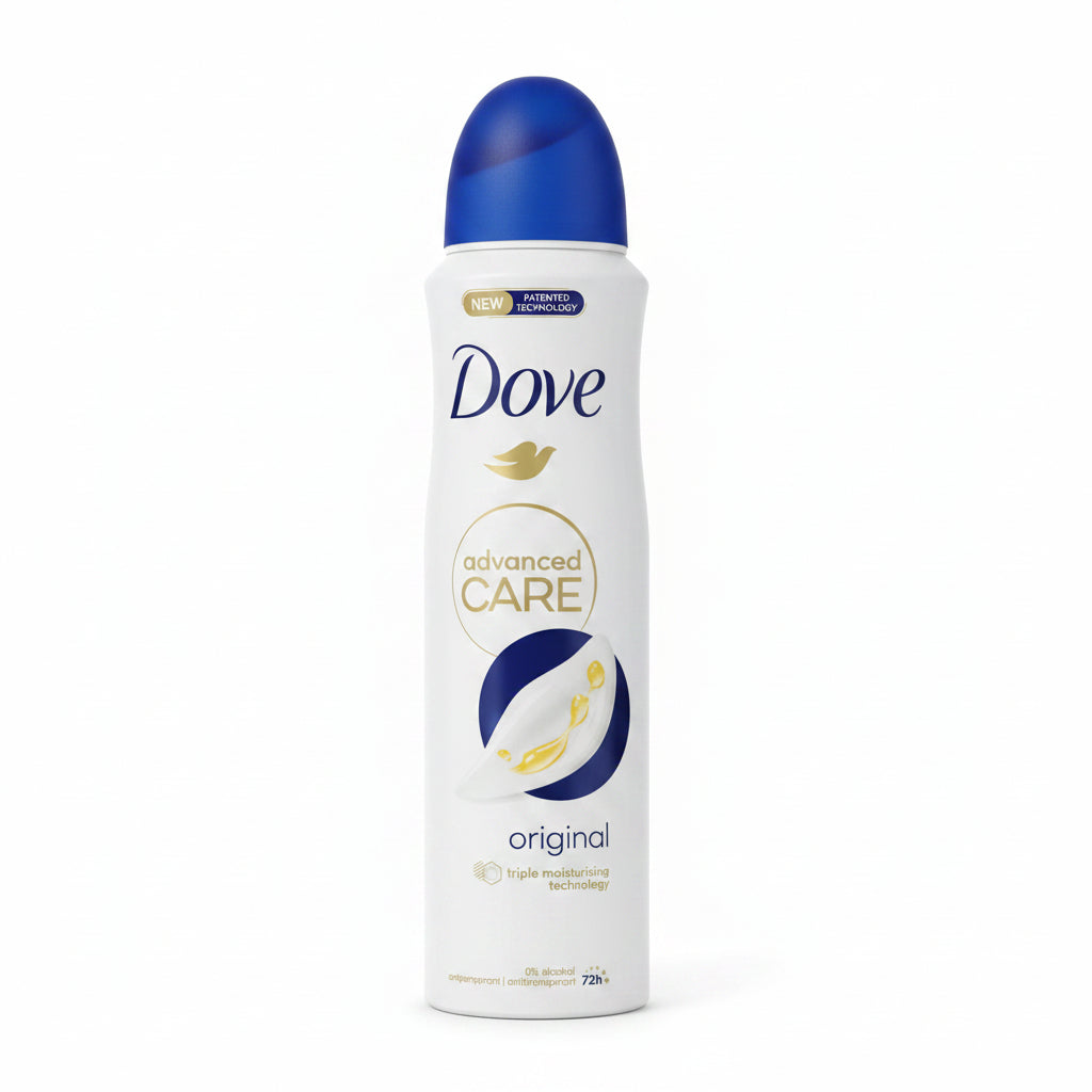 Dove Advanced Care Original Antiperspirant Spray 150 mL – 0% Alcohol (6 Pack)