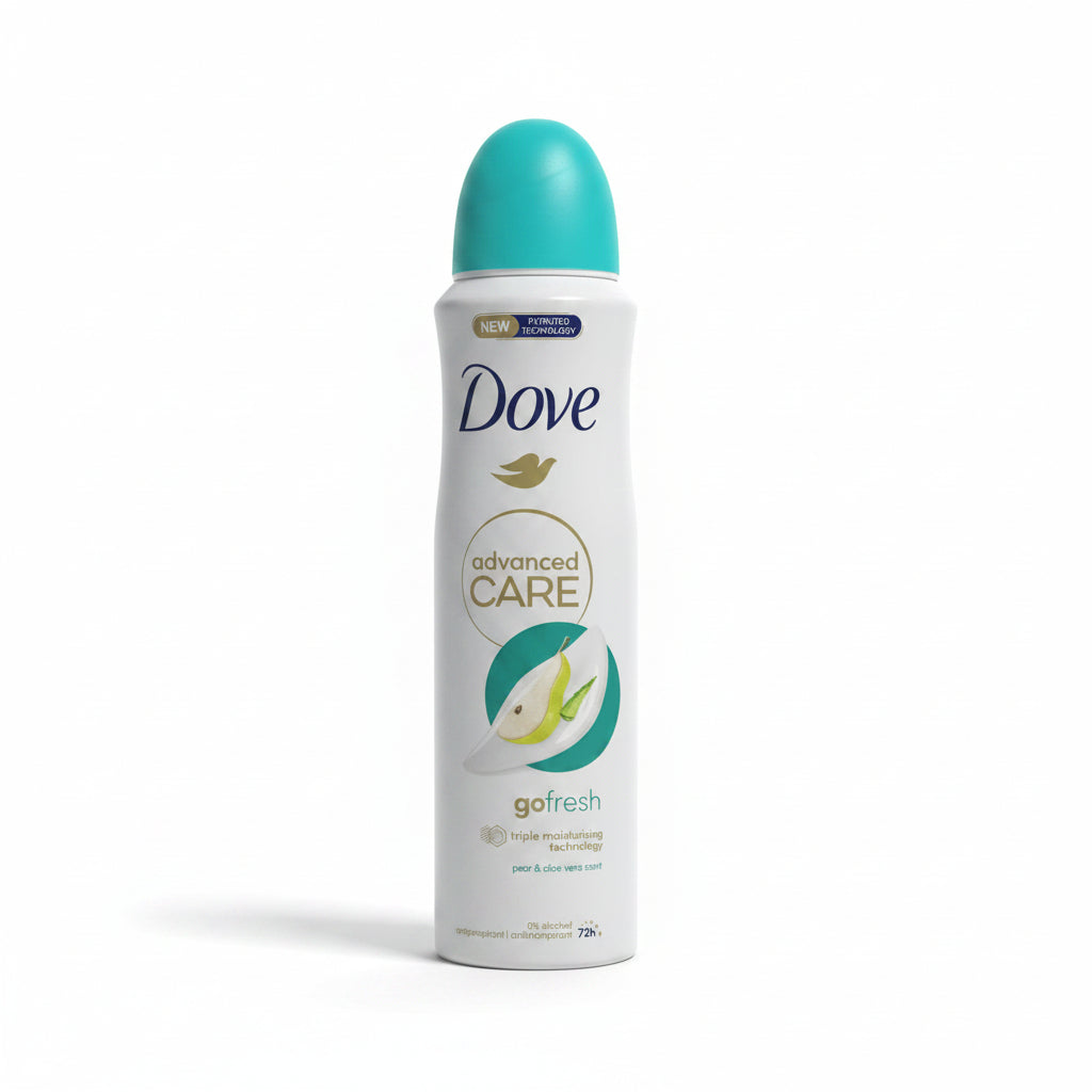 Dove Advanced Care Go Fresh Antiperspirant Deodorant Pear & Aloe Vera 72H Protection 0% Alcohol Triple Moisturizing Technology 6-Pack