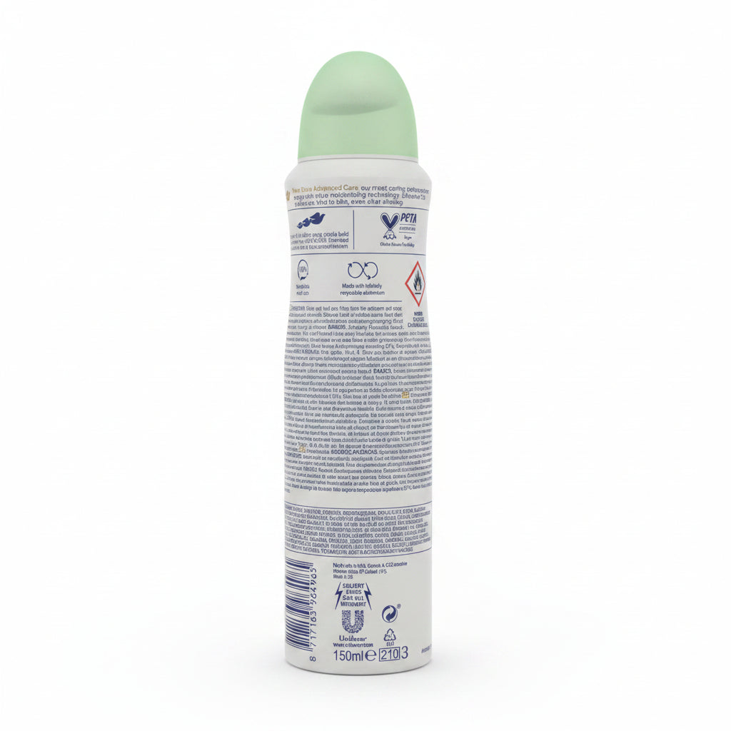 Dove Advanced Care Go Fresh Antiperspirant Deodorant Aerosol Spray Cucumber & Green Tea 72H Protection 0% Alcohol Triple Moisturizing Technology 6-Pack