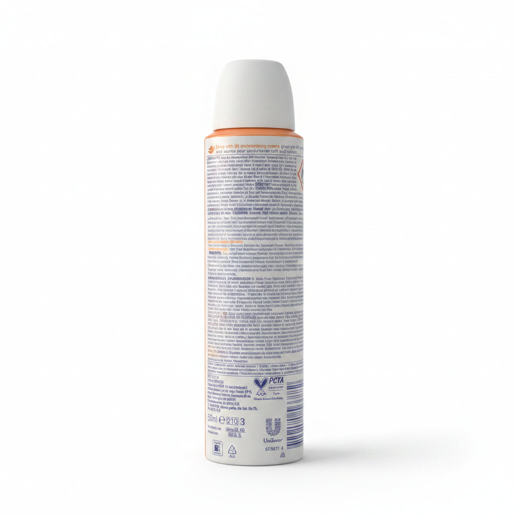 Dove Fruity Fresh Antiperspirant Deodorant Aerosol Spray 150ml 48H Protection Long Lasting Fragrance 1/4 Moisturizing Cream 0% Alcohol 6-Pack