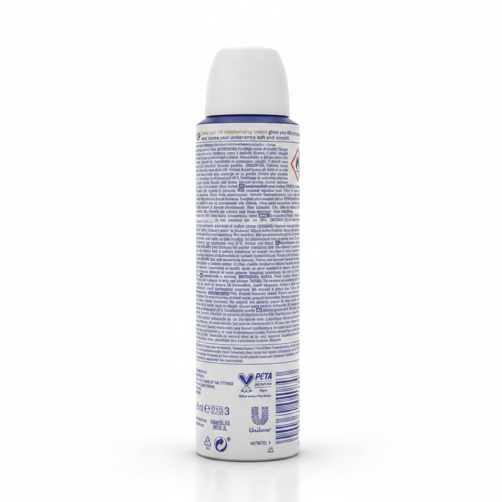 Dove Original Antiperspirant Deodorant Aerosol Spray 48H Protection Long Lasting Fragrance 1/4 Moisturizing Cream 0% Alcohol 6-Pack
