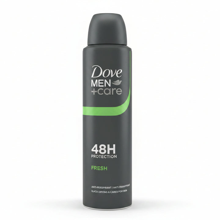Dove Men+Care Fresh Antiperspirant Deodorant Aerosol Spray 150ml 48H Protection Quick Drying Skin Care Formula 6-Pack