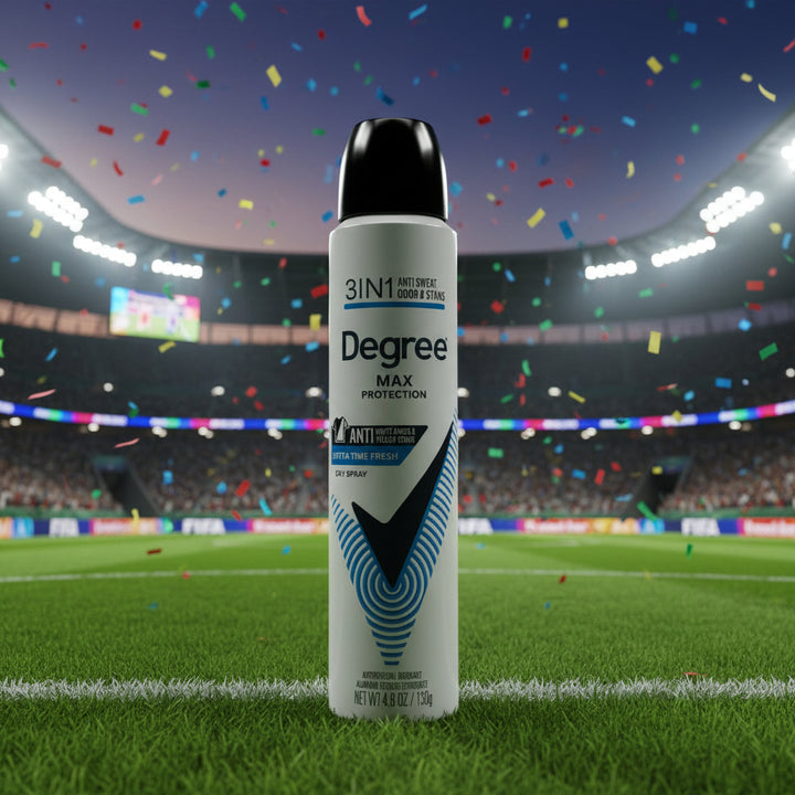 Degree Men MAX Protection 3-in-1 Antiperspirant Deodorant Dry Spray 4.8oz/175ml Anti Sweat Odor & Stains Anti White Marks Yellow Stain Control 4-Pack