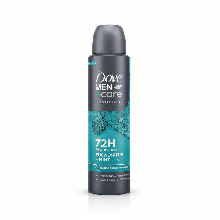 Dove Men+Care Advanced Eucalyptus + Mint Antiperspirant Spray, 72H Protection, Long-Lasting Fragrance, Odor Defense & Skin Care, 150ml (Pack of 6)