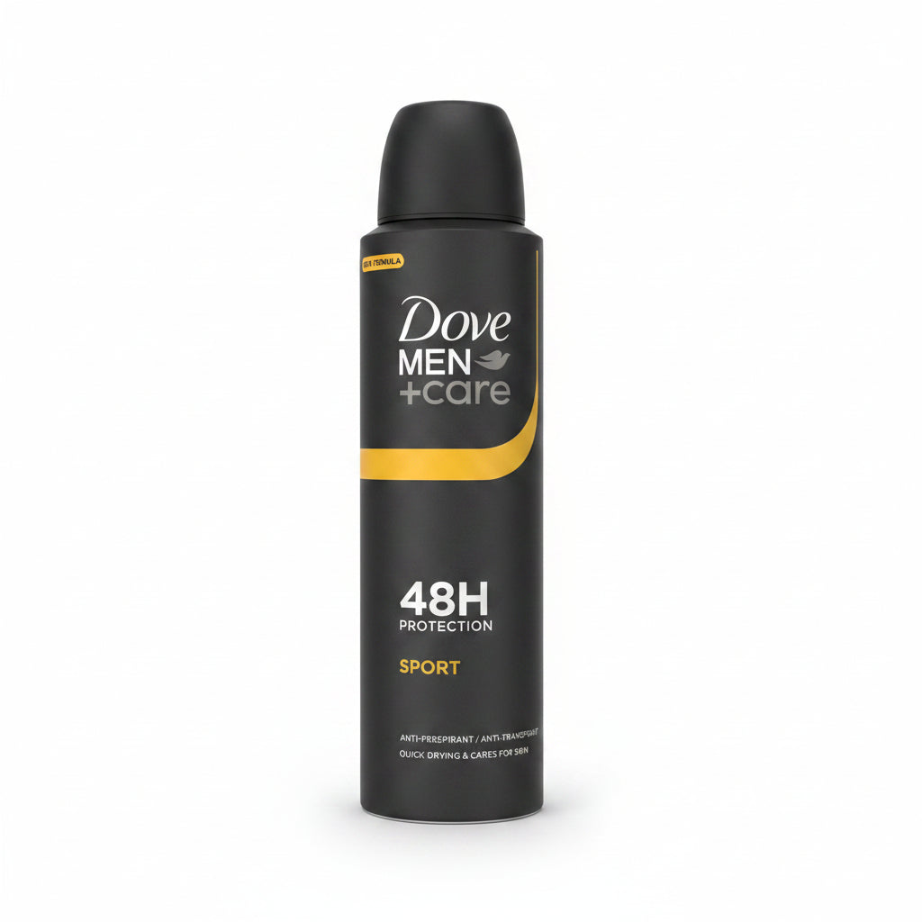 Dove Men+Care Sport Antiperspirant Spray, 48H Protection, Quick-Drying Formula, Skin Care Technology, 150ml (Pack of 6)