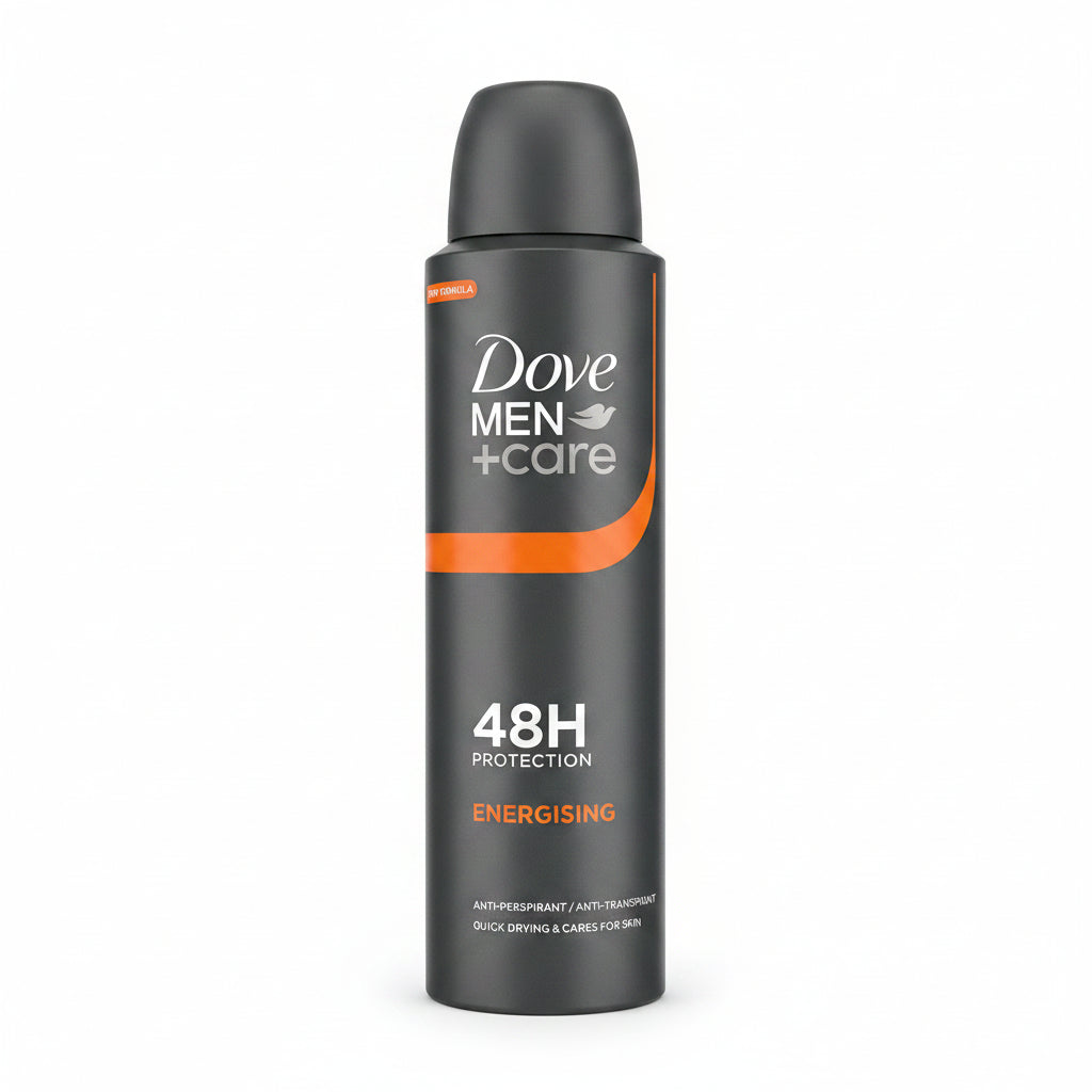 Dove Men+Care Energizing Antiperspirant Spray, 48H Protection, Quick-Drying Formula, Skin Care Technology, 150ml (Pack of 6)