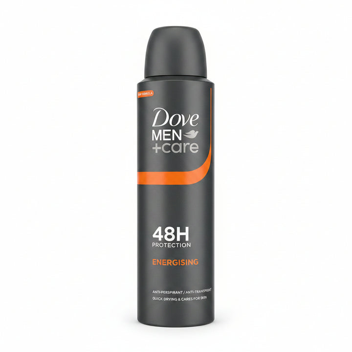 Dove Men+Care Energizing Antiperspirant Spray, 48H Protection, Quick-Drying Formula, Skin Care Technology, 150ml (Pack of 6)