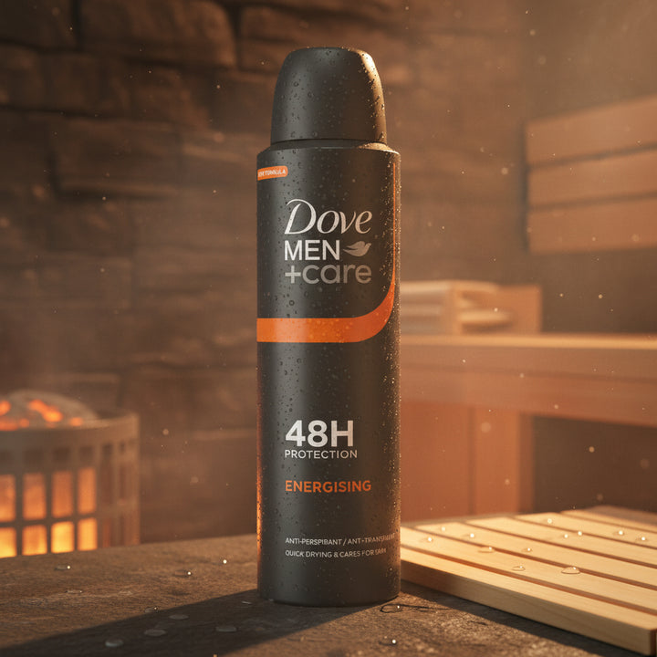 Dove Men+Care Energizing Antiperspirant Spray, 48H Protection, Quick-Drying Formula, Skin Care Technology, 150ml (Pack of 6)