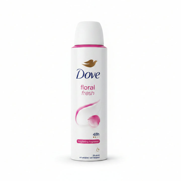 Dove Floral Fresh Antiperspirant Deodorant Spray, 48-Hour Protection, Alcohol-Free, 150ml (6-Pack)