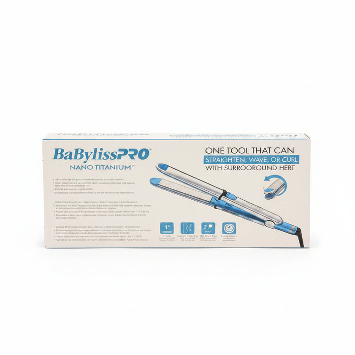 BaBylissPRO Nano Titanium Prima3100 1" Styling Iron Dual Voltage 465°F BNT3100TUC