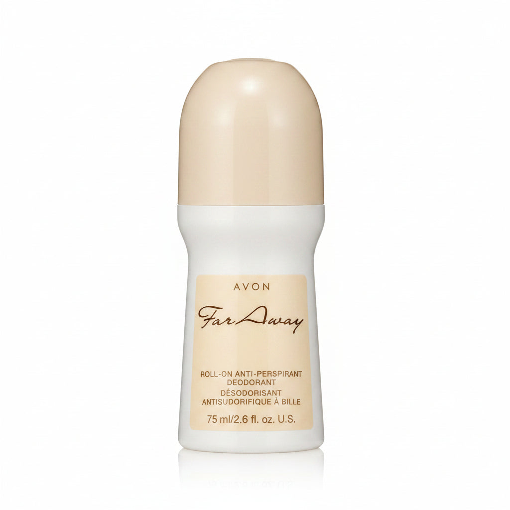 AVON Far Away Roll-On Antiperspirant Deodorant 75 mL / 2.6 fl oz Long-Lasting Odor & Wetness Protection 6-Pack