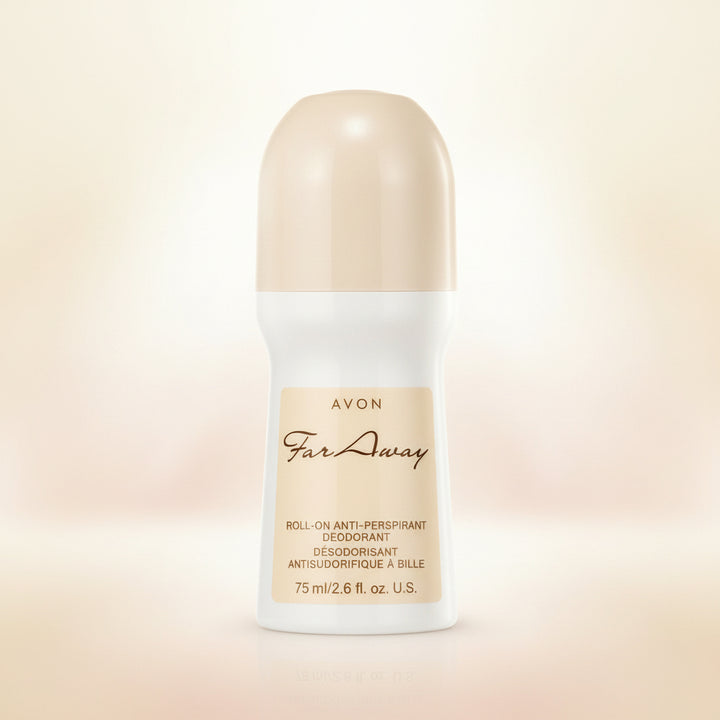 AVON Far Away Roll-On Antiperspirant Deodorant 75 mL / 2.6 fl oz Long-Lasting Odor & Wetness Protection 6-Pack