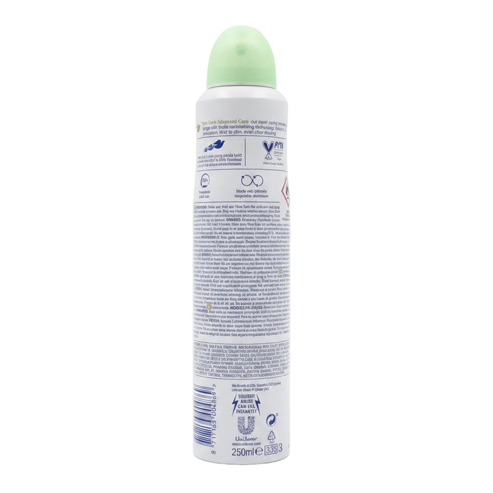 Dove Advanced Care Go Fresh Antiperspirant Spray Cucumber & Green Tea 250 mL 72H Protection 6-Pack