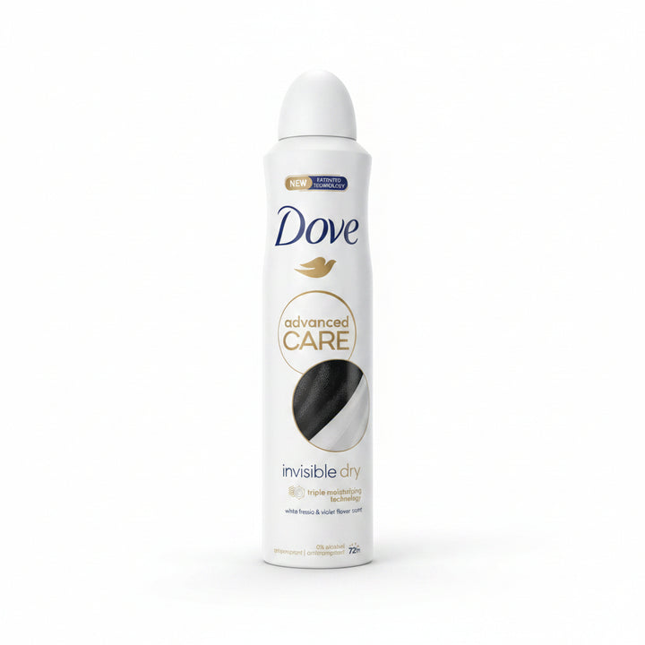 Dove Advanced Care Invisible Dry Antiperspirant Spray 250 mL White Freesia & Violet Flower 72H Protection 6-Pack